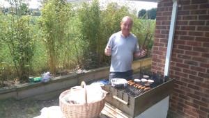 Phil, manning the barbecue