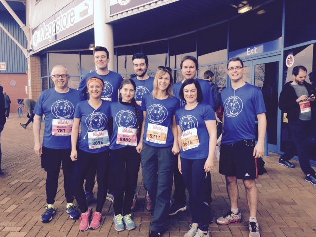 Our team of runners at last year's Reading Half
