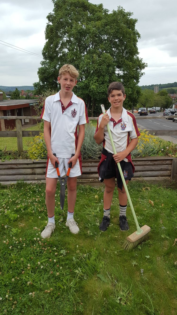 Sheers! Sean, year 10 student (left) & Will, Year 9 student (right)