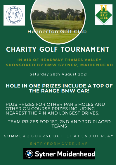Charity Golf Tournament in aid of Headway Thames Valley, 28th August
