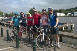 Some of the team in Henley, whilst training for the challenge.