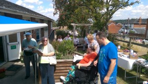 Clients and their families enjoying the day