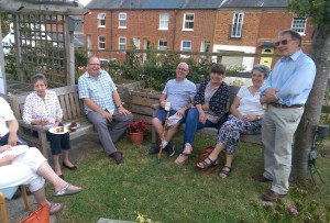 Enjoying our lovely garden which is maintained by the clients.
