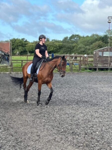 Lucy's first ride back after brain injury