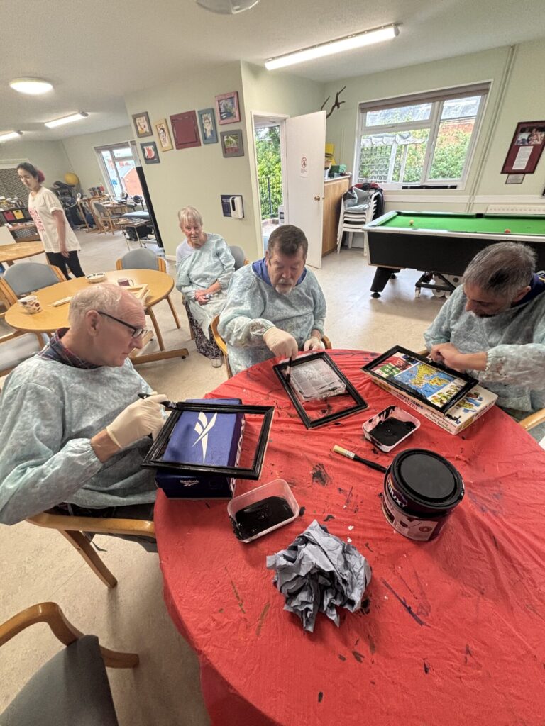 Group painting frames black